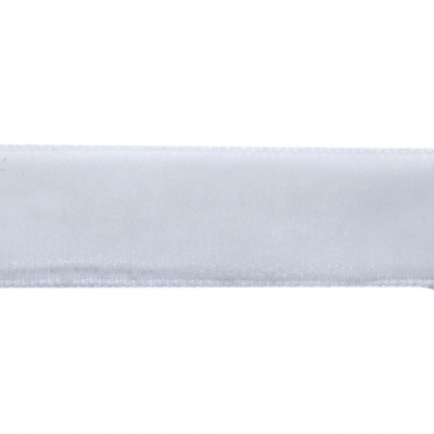 Лента бархатная нейлон, шир.12 мм, (упак. 45,7м), цв.01-белый - купить в Нижневартовске. Цена: 457.61 руб.