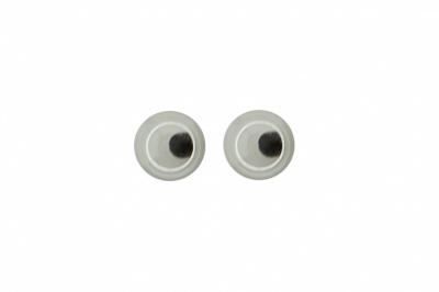 Глазки для игрушек, круглые, с бегающими зрачками, 3 мм/упак.100+/-5 шт, цв. -черно-белые - купить в Нижневартовске. Цена: 25.40 руб.