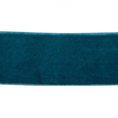 Лента бархатная нейлон, шир.25 мм, (упак. 45,7м), цв.65-изумруд - купить в Нижневартовске. Цена: 981.09 руб.
