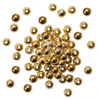 Бусины пластиковые с покрытием под металл 8 мм цв золото (1)