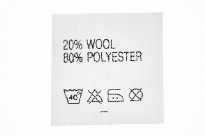 Состав и уход 20% wool 80% poliester - купить в Нижневартовске. Цена: 64.21 руб.