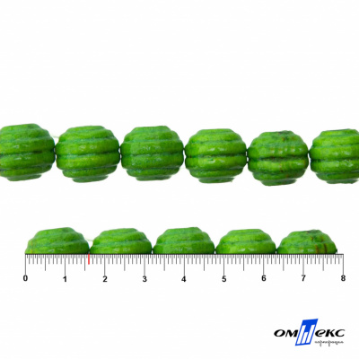 0309-Бусины деревянные "ОмТекс", 16 мм, упак.50+/-3шт, цв.019-зеленый - купить в Нижневартовске. Цена: 62.22 руб.