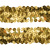 Тесьма с пайетками D16, шир. 30 мм/уп. 25+/-1 м, цвет золото - купить в Нижневартовске. Цена: 1 087.39 руб.
