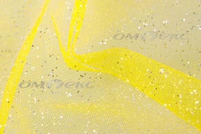 Сетка Глиттер, 40 гр/м2, шир.160см, цвет жёлтый - купить в Нижневартовске. Цена 163.01 руб.