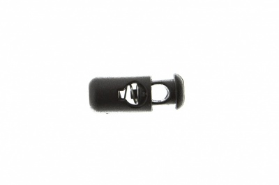 8108 Фиксатор пластиковый "Бочонок", 20х8 мм, цвет чёрный - купить в Нижневартовске. Цена: 1.31 руб.