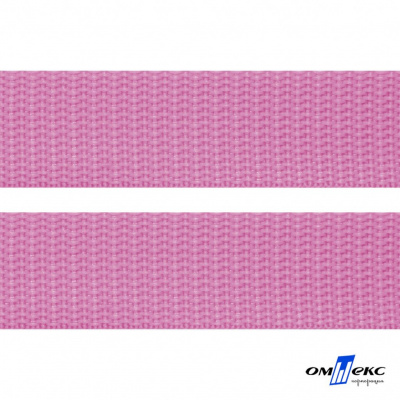 Розовый- цв.513-Текстильная лента-стропа 550 гр/м2 ,100% пэ шир.30 мм (боб.50+/-1 м) - купить в Нижневартовске. Цена: 475.36 руб.