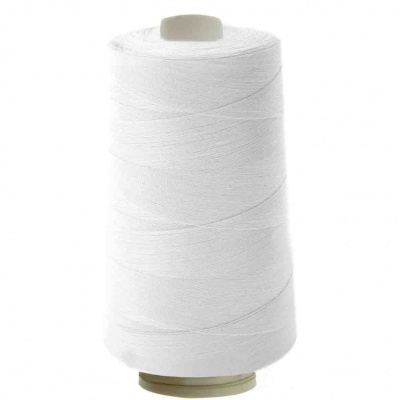 Швейные нитки (армированные) 28S/2, нам. 2 500 м, цвет белый - купить в Нижневартовске. Цена: 148.95 руб.