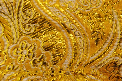 Ткань костюмная жаккард №12, 140 гр/м2, шир.150см, цвет жёлтый - купить в Нижневартовске. Цена 383.29 руб.