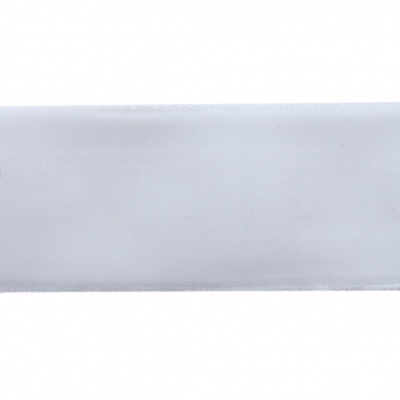 Лента бархатная нейлон, шир.25 мм, (упак. 45,7м), цв.01-белый - купить в Нижневартовске. Цена: 981.09 руб.