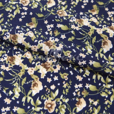 Плательная ткань "Фламенко" 1.1, 80 гр/м2, шир.150 см, принт растительный - купить в Нижневартовске. Цена 241.49 руб.