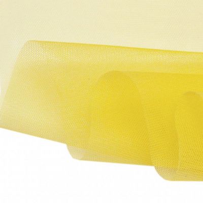 Фатин жесткий 16-68, 22 гр/м2, шир.180см, цвет жёлтый - купить в Нижневартовске. Цена 89.29 руб.