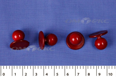 Пуговица поварская "Пукля", 10 мм, цвет красный - купить в Нижневартовске. Цена: 2.28 руб.
