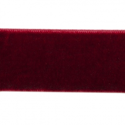 Лента бархатная нейлон, шир.25 мм, (упак. 45,7м), цв.240-бордо - купить в Нижневартовске. Цена: 800.84 руб.