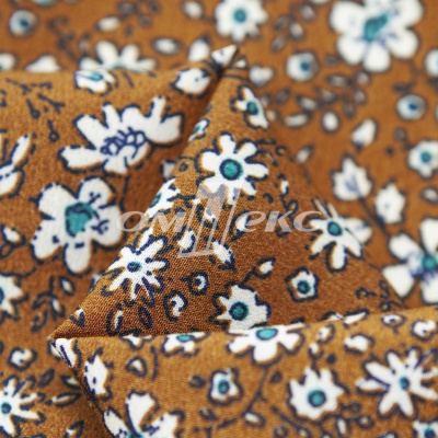 Плательная ткань "Фламенко" 11.1, 80 гр/м2, шир.150 см, принт растительный - купить в Нижневартовске. Цена 239.03 руб.