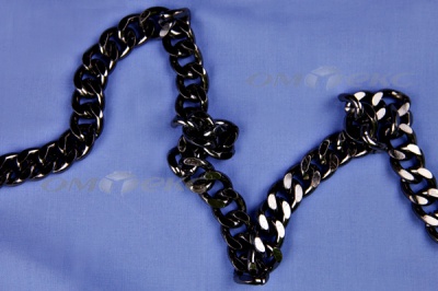 Цепь металл декоративная №9 (13,5*16,5) черная (10+/-1 м)  - купить в Нижневартовске. Цена: 808.92 руб.