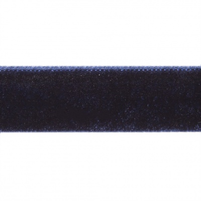 Лента бархатная нейлон, шир.12 мм, (упак. 45,7м), цв.180-т.синий - купить в Нижневартовске. Цена: 411.60 руб.
