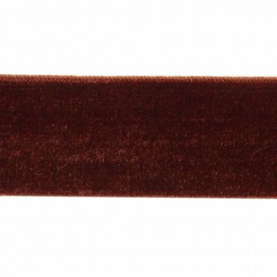 Лента бархатная нейлон, шир.25 мм, (упак. 45,7м), цв.120-шоколад - купить в Нижневартовске. Цена: 981.09 руб.