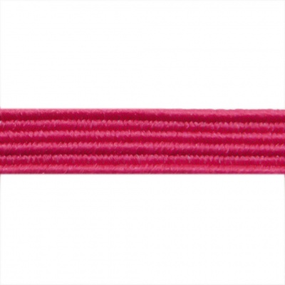 Резиновые нити с текстильным покрытием, шир. 6 мм ( упак.30 м/уп), цв.- 84-фуксия - купить в Нижневартовске. Цена: 155.22 руб.