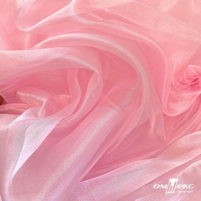 Ткань органза, 100% полиэстр, 28г/м2, шир. 150 см, цв. #47 розовая пудра - купить в Нижневартовске. Цена 86.24 руб.