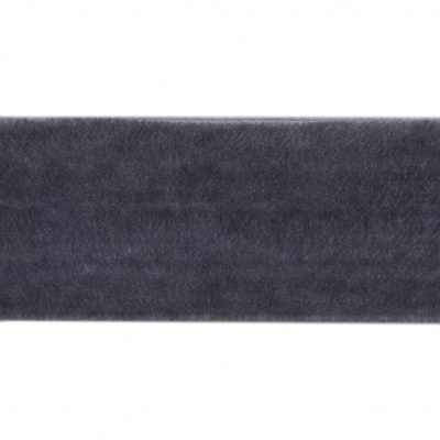 Лента бархатная нейлон, шир.25 мм, (упак. 45,7м), цв.189-т.серый - купить в Нижневартовске. Цена: 981.09 руб.
