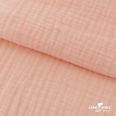 Ткань Муслин, 100% хлопок, 125 гр/м2, шир. 140 см #201 цв.(18)-розовый персик - купить в Нижневартовске. Цена 464.97 руб.
