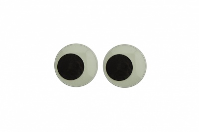 Глазки для игрушек, круглые, с бегающими зрачками, 10 мм/упак.50+/-2 шт, цв. -черно-белые - купить в Нижневартовске. Цена: 35.20 руб.
