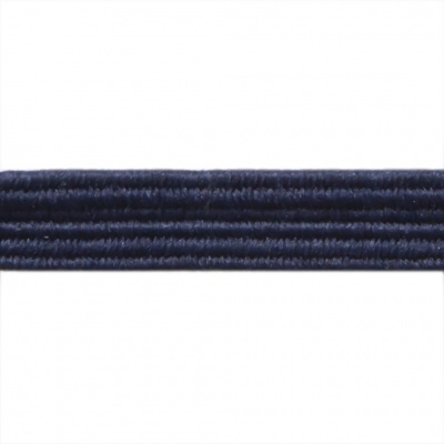 Резиновые нити с текстильным покрытием, шир. 6 мм ( упак.30 м/уп), цв.- 117-т.синий - купить в Нижневартовске. Цена: 152.05 руб.