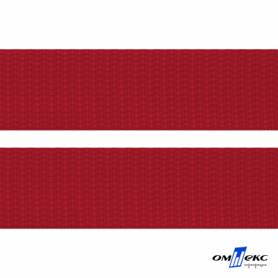Красный- цв.171-Текстильная лента-стропа 550 гр/м2 ,100% пэ шир.40 мм (боб.50+/-1 м) - купить в Нижневартовске. Цена: 637.68 руб.