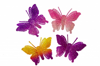 Бабочка декоративная пластиковая #12 - купить в Нижневартовске. Цена: 7.09 руб.
