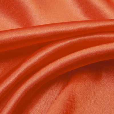 Поли креп-сатин 18-1445, 120 гр/м2, шир.150см, цвет оранжевый - купить в Нижневартовске. Цена 155.57 руб.