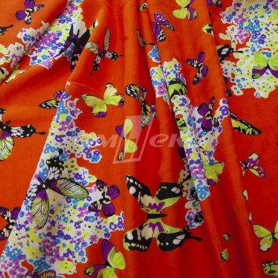 Плательная ткань "Софи" 7.1, 75 гр/м2, шир.150 см, принт бабочки - купить в Нижневартовске. Цена 243.96 руб.