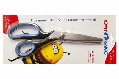 Ножницы арт.0330-6052 "ЗИГ-ЗАГ" 5 мм, для плотных тканей , 9"/ 229 мм - купить в Нижневартовске. Цена: 740.56 руб.