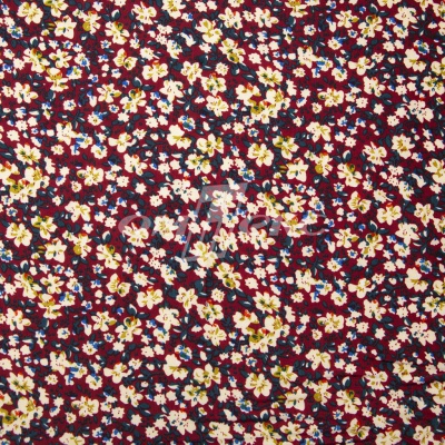 Плательная ткань "Софи" 5.1, 75 гр/м2, шир.150 см, принт растительный - купить в Нижневартовске. Цена 243.96 руб.