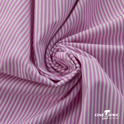 Ткань сорочечная Полоска Кенди, 115 г/м2, 58% пэ,42% хл, шир.150 см, цв.1-розовый, (арт.110) - купить в Нижневартовске. Цена 309.82 руб.