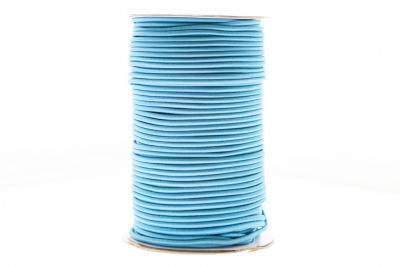 0370-1301-Шнур эластичный 3 мм, (уп.100+/-1м), цв.168 - голубой - купить в Нижневартовске. Цена: 459.62 руб.