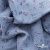 Ткань Муслин принт, 100% хлопок, 125 гр/м2, шир. 140 см, #2308 цв. 69 серо-голубой с цветком - купить в Нижневартовске. Цена 413.11 руб.