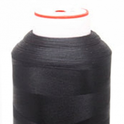 Нитки текстурированные некручёные, намот. 5 000 м, цвет чёрный - купить в Нижневартовске. Цена: 70.43 руб.