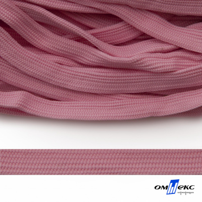 Шнур плетеный (плоский) d-12 мм, (уп.90+/-1м), 100% полиэстер, цв.256 - розовый - купить в Нижневартовске. Цена: 8.62 руб.