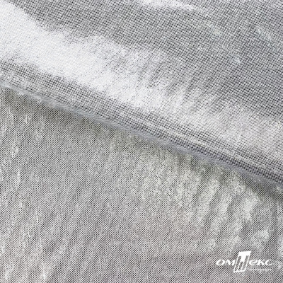 Трикотажное полотно голограмма, шир.140 см, #602 -белый/серебро - купить в Нижневартовске. Цена 385.88 руб.