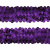 Тесьма с пайетками 12, шир. 30 мм/уп. 25+/-1 м, цвет фиолет - купить в Нижневартовске. Цена: 1 098.48 руб.