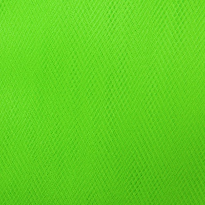 Фатин матовый 16-142, 12 гр/м2, шир.300см, цвет неон.зелёный - купить в Нижневартовске. Цена 100.92 руб.