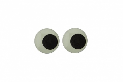 Глазки для игрушек, круглые, с бегающими зрачками, 8 мм/упак.100+/-2 шт, цв. -черно-белые - купить в Нижневартовске. Цена: 28.86 руб.