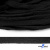 Шнур плетеный d-8 мм плоский, 70% хлопок 30% полиэстер, уп.85+/-1 м, цв.- чёрный - купить в Нижневартовске. Цена: 735 руб.