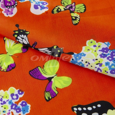 Плательная ткань "Софи" 7.1, 75 гр/м2, шир.150 см, принт бабочки - купить в Нижневартовске. Цена 243.96 руб.