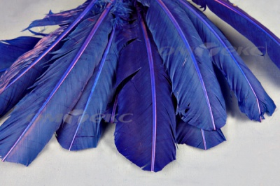 Декоративный Пучок из перьев, перо 23см/синий - купить в Нижневартовске. Цена: 12.34 руб.
