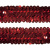 Тесьма с пайетками 3, шир. 30 мм/уп. 25+/-1 м, цвет красный - купить в Нижневартовске. Цена: 1 087.39 руб.