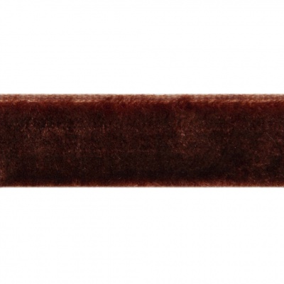 Лента бархатная нейлон, шир.12 мм, (упак. 45,7м), цв.120-шоколад - купить в Нижневартовске. Цена: 396 руб.