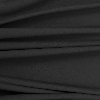 Костюмная ткань с вискозой "Рошель", 250 гр/м2, шир.150см, цвет чёрный - купить в Нижневартовске. Цена 438.12 руб.